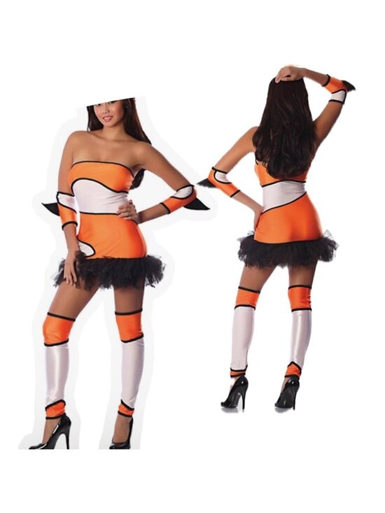Delicious Dresses & Skirts - Sexy Womens Nemo Cosplay Costume Naughty Nem-Oh Dress Set Size Medium/Large